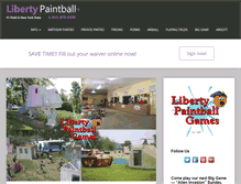 Tablet Screenshot of libertypaintball.com